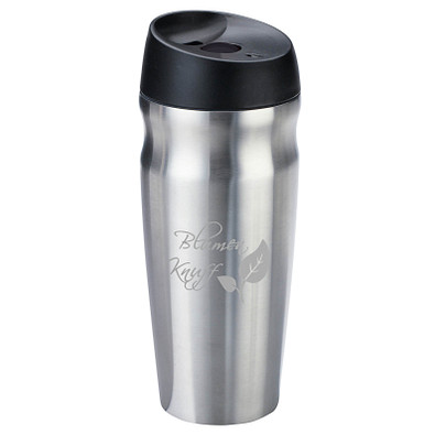 Doppelwandiger Edelstahl-Isolierbecher Elegance, 460 ml, silber