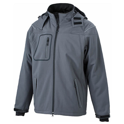 JAMES & NICHOLSON Herren Softshell-Jacke, grau, M