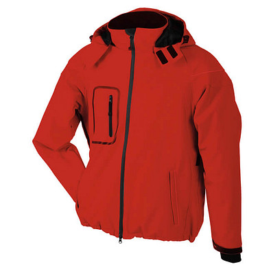 JAMES & NICHOLSON Herren Softshell-Jacke, rot, M
