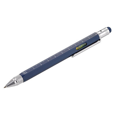 TROIKA® Construction-Pen, schwarze Mine, blau