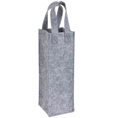 Flaschentasche aus Filz, grau