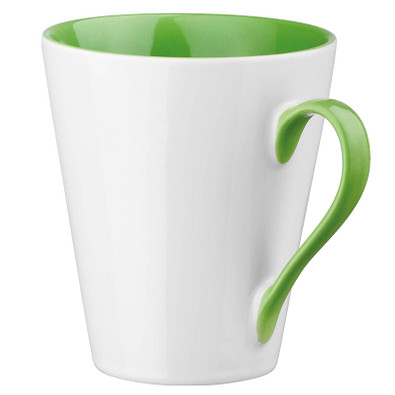 Keramiktasse Maja, 320 ml, weiß/grün