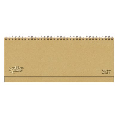 Tisch-Querkalender Nature 2027, braun