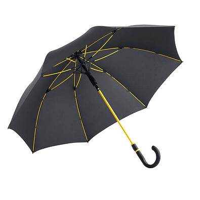 FARE® Automatik-Stockschirm Windproof, schwarz-gelb