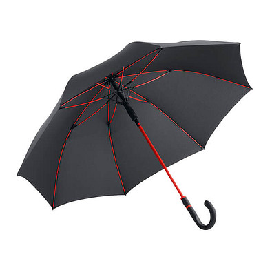 FARE® Automatik-Stockschirm Windproof, schwarz-rot