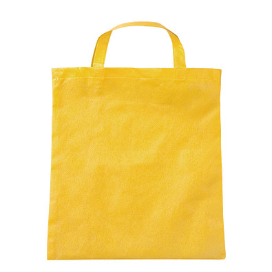 Vliestasche Textile mit kurzen Henkeln, gelb