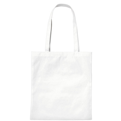 Vliestasche Textile mit langen Henkeln, weiß
