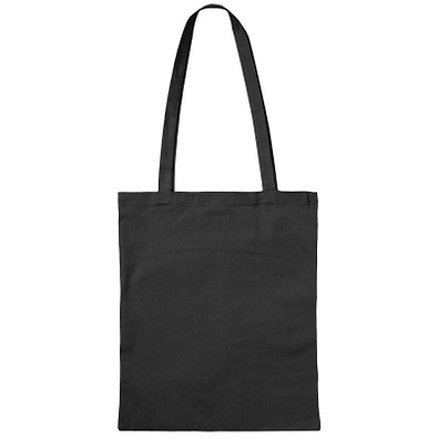 Einkaufstasche Baumwolle, lange Henkel, schwarz
