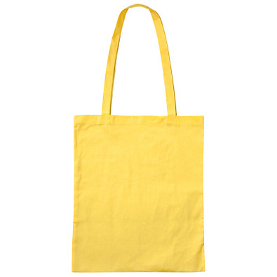 Einkaufstasche Baumwolle, lange Henkel, gelb