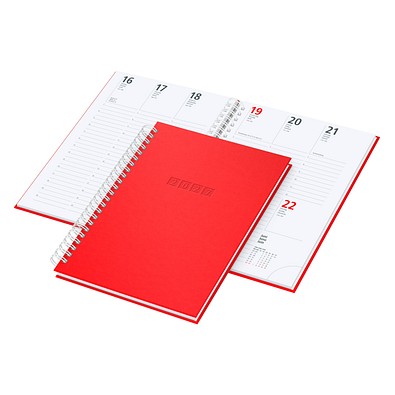 Spiral-Wochenplaner Tucson 2027, rot