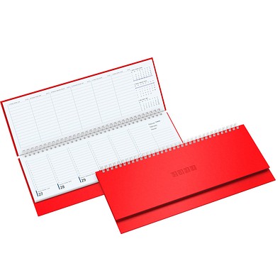 Schreibtisch-Querkalender TivoliSoft 2027, rot
