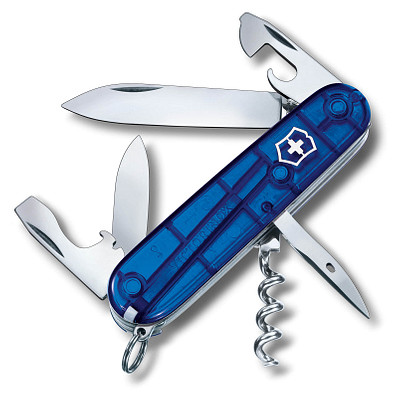 VICTORINOX Taschenmesser Spartan, 12 Funktionen, blau-transparent