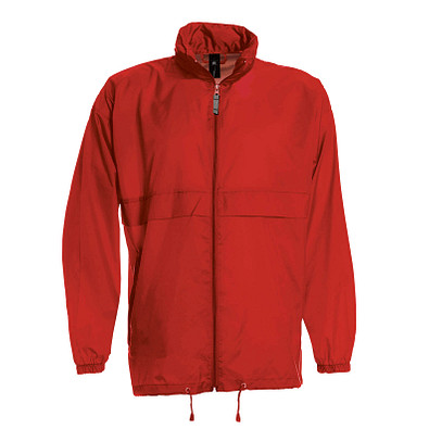 B&C Collection Unisex Windbreaker Jacke, rot, S