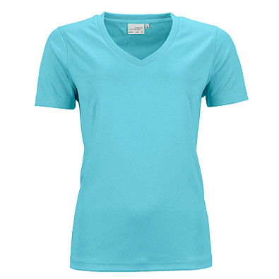 JAMES & NICHOLSON Damen Funktions T-Shirt Active, türkis, XS