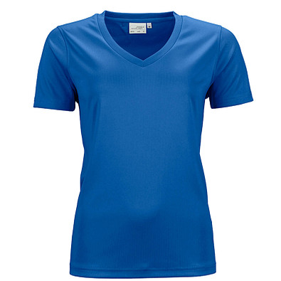 JAMES & NICHOLSON Damen Funktions T-Shirt Active, blau, S