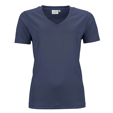 JAMES & NICHOLSON Damen Funktions T-Shirt Active, dunkelblau, S