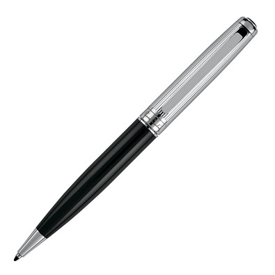 Pierre Cardin Kugelschreiber Didier, schwarze Mine, silber/schwarz Pierre Cardin Kugelschreiber Didier, schwarze Mine, silber/schwarz