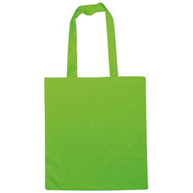 Einkaufstasche Baumwolle, lange Henkel, apfelgrün