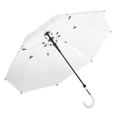 FARE® Automatik-Stockschirm Pure, transparent/weiß FARE® Automatik-Stockschirm Pure, transparent/weiß