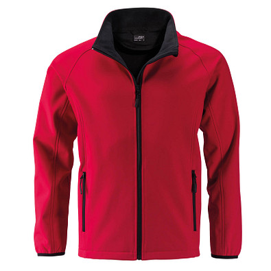 JAMES & NICHOLSON Herren Softshell-Jacke Promo, rot, L