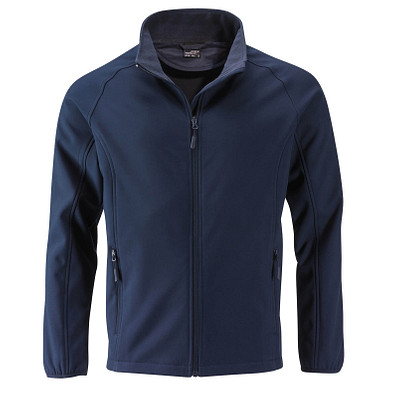 JAMES & NICHOLSON Herren Softshell-Jacke Promo, dunkelblau, XL