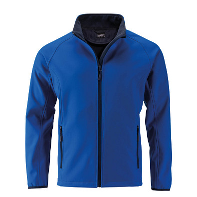 JAMES & NICHOLSON Herren Softshell-Jacke Promo, blau, L