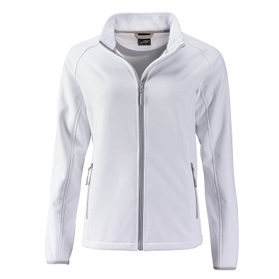 JAMES & NICHOLSON Damen Softshell-Jacke Promo, weiß, L