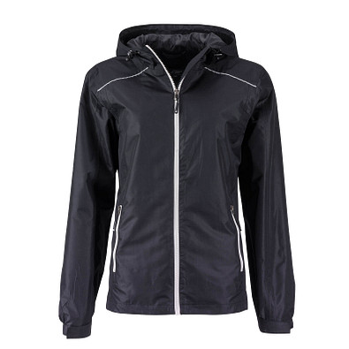 JAMES & NICHOLSON Damen Regenjacke Basic, schwarz, M