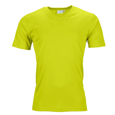 JAMES & NICHOLSON Herren Funktions T-Shirt Active, gelb, XL