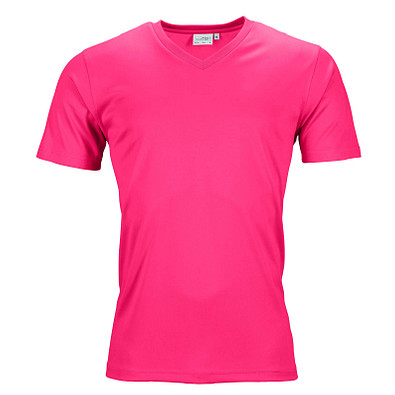JAMES & NICHOLSON Herren Funktions T-Shirt Active, pink, L