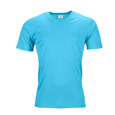 JAMES & NICHOLSON Herren Funktions T-Shirt Active, türkis, XL