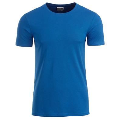 JAMES & NICHOLSON Herren T-Shirt Basic aus Bio-Baumwolle, blau, XL