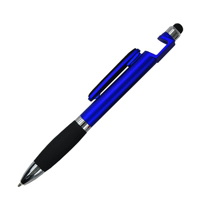 PENKO® Kugelschreiber 4in1 Santiago, blaue Mine, blau-metallic