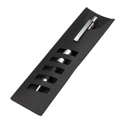 Kugelschreiber Papp-Stecketui, schwarz