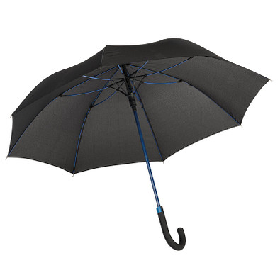 Automatik-Stockschirm Shelter, schwarz/blau