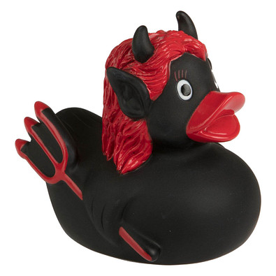 Schnabels® Bade-Ente Teufelin, schwarz/rot