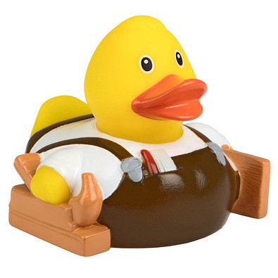 Schnabels® Bade-Ente Tischler, gelb/braun