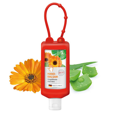 Handbalsam Ringelblume, inkl. Druck auf Body Label, Bumper 50 ml, rot