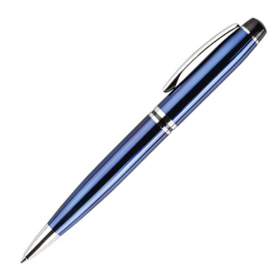 Drehkugelschreiber Moritz, blaue Mine, Blau-Poliert Drehkugelschreiber Moritz, blaue Mine, Blau-Poliert