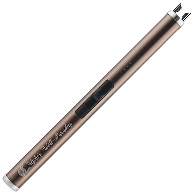 METMAXX® Lichtbogen-Stabfeuerzeug Future Elegance, mit Ladestandsanzeige, titan