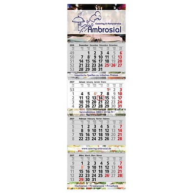 Block-Wandkalender mit Wire-O-Bindung 2027, 4 Block Kalender