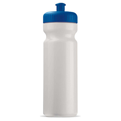 Trinkflasche, 750 ml, weiß/blau