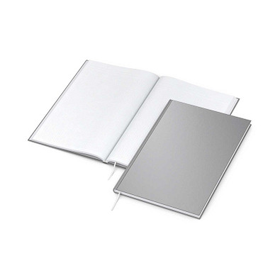 Geiger-Notes Notizbuch, DIN A4, kariert, silber-matt