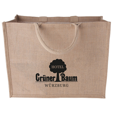 Jutetasche in drei Größen, Querformat 43 x 34 x 20 cm