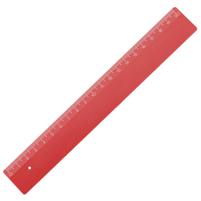 Kunstoff-Lineal, 20cm, rot