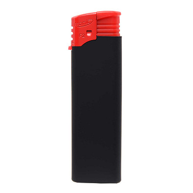 Atomic Feuerzeug SoftTouch, Schwarz/Rot