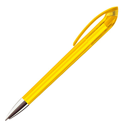 burger swiss pen® Drehkugelschreiber Beo-Brilliant, blaue Mine, gelb-transparent