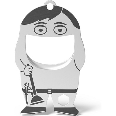 FLASCHENÖFFNER fred plumber, silber