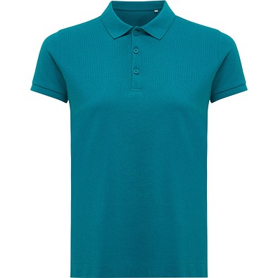Iqoniq Yosemite Damen Piqué-Poloshirt aus rec. Baumwolle, verdigris, L