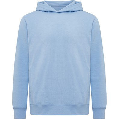 Iqoniq Yengo Hoodie mit Seitentaschen aus rec. Baumwolle, sky blue, XS